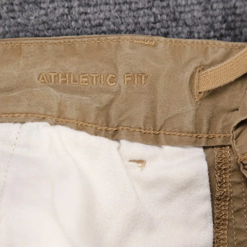 American Eagle Athletic Fit Flex Jogger Pants Khaki Tan 32x32 (32x29) Drawstring